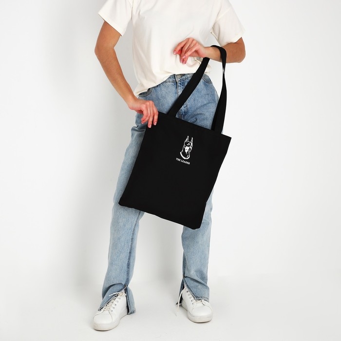 Шопер «Доберман» 35х0.5х40 см, отд без молнии, без подклада, чёрный Шопер «Доберман» 35х0.5х40 см, отд без молнии, без подклада, чёрный