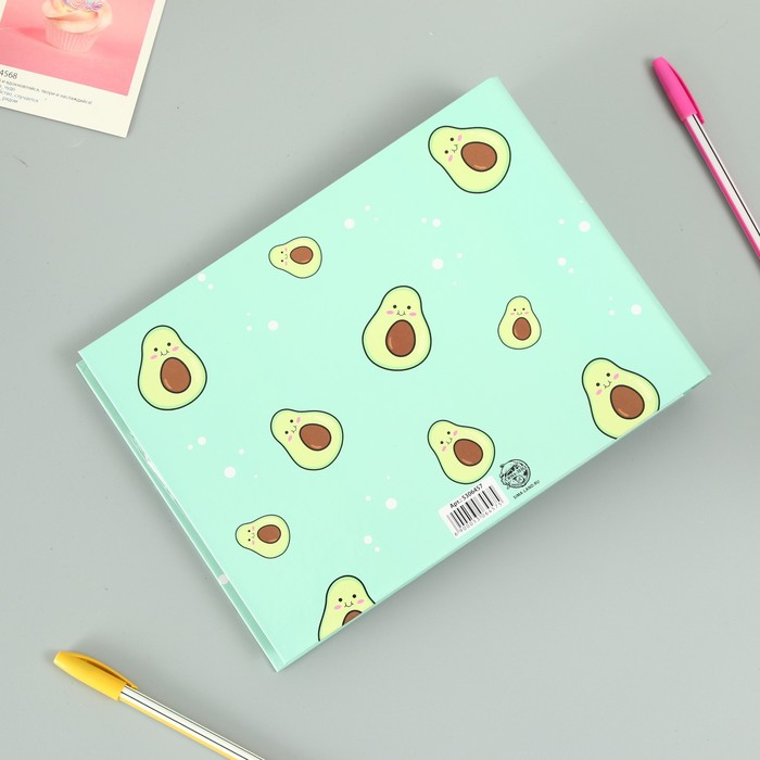 Фотоальбом 25 листов (уголки+кольца)  Фотоальбом 25 листов (уголки+кольца) "Авокадо" 27х19 см