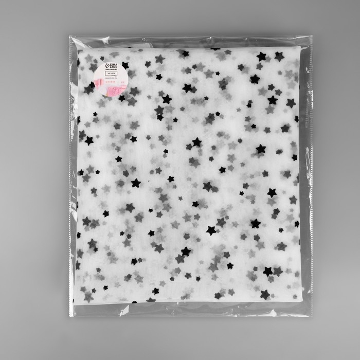 Сетка с флоком «Звёзды», 150 см, 1 ± 0,2 м, цвет белый Сетка с флоком «Звёзды», 150 см, 1 ± 0,2 м, цвет белый