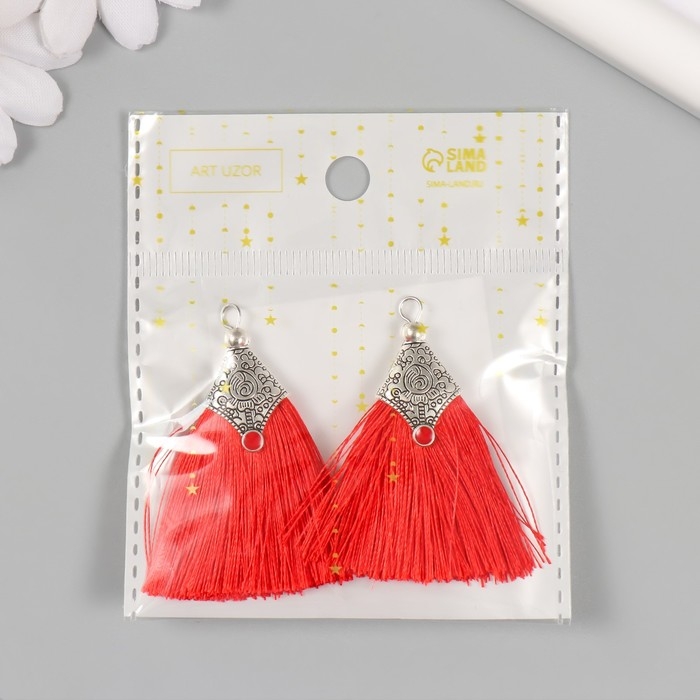 Декор для творчества текстиль Декор для творчества текстиль "Кисть Восток" красный набор 2 шт 1,6х4,5 см