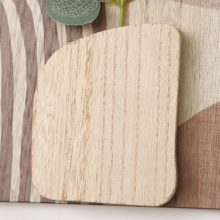 Крючки декоративные дерево Крючки декоративные дерево "Абстракция. Прямоугольник. Цветок" 1,5х19,5х23,5 см