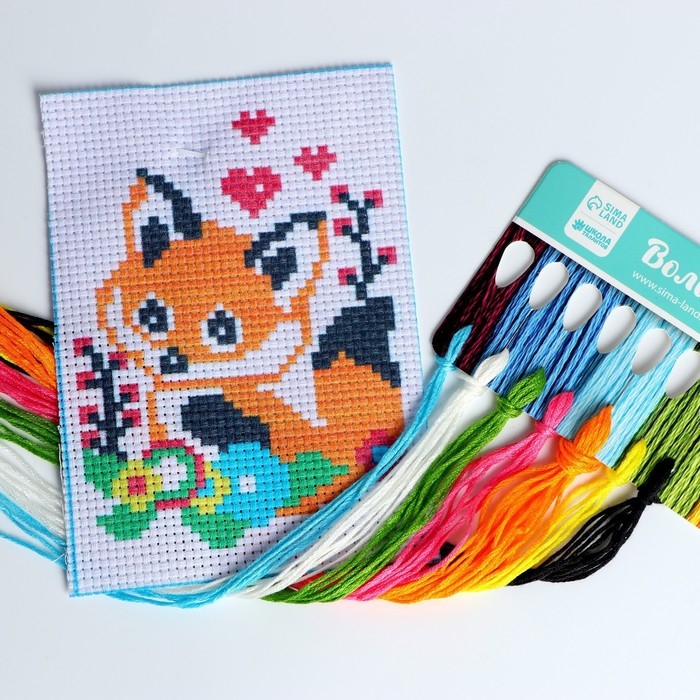 Вышивка крестиком для детей «Лисёнок», набор для творчества, 14 х 10 см Вышивка крестиком для детей «Лисёнок», набор для творчества, 14 х 10 см