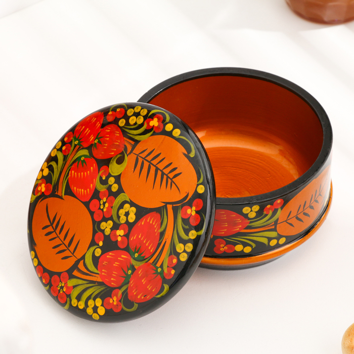 Коробка &laquo;Ягодка&raquo;, большая, 13&times;7 см, хохлома