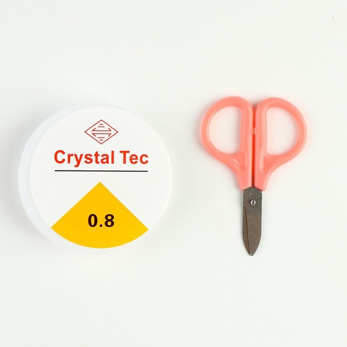 Набор для создания украшений, 15 цветов, размер 1 штуки: 3 мм., леска, ножницы Набор для создания украшений, 15 цветов, размер 1 штуки: 3 мм., леска, ножницы