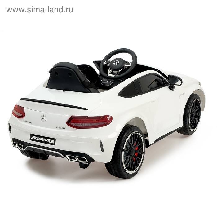 Электромобиль MERCEDES-BENZ C63 S AMG, EVA колёса, цвет белый Электромобиль MERCEDES-BENZ C63 S AMG, EVA колёса, цвет белый