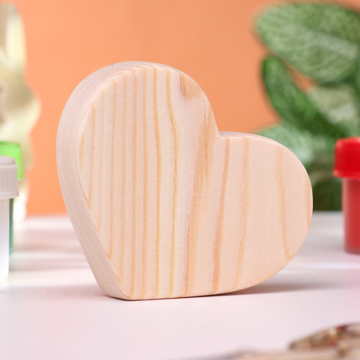 Заготовка для творчества Заготовка для творчества "Сердце" 7,5х6х1,8 см