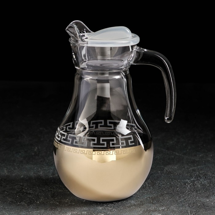 Набор питьевой «Нэро», 7 предметов: кувшин 1 л, стакан 230 мл, 6 шт, цвет напыления золотой Набор питьевой «Нэро», 7 предметов: кувшин 1 л, стакан 230 мл, 6 шт, цвет напыления золотой