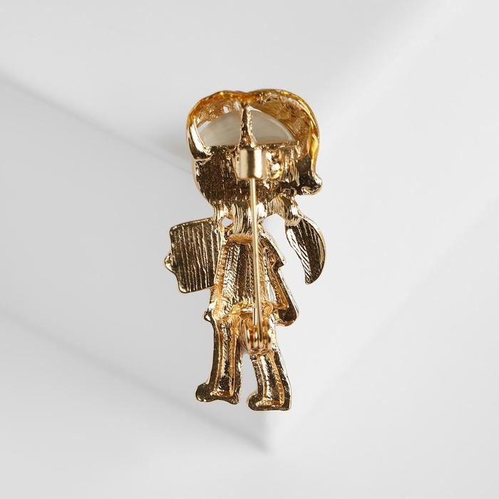 Брошь «Доктор» девочка, цветная в золоте Брошь «Доктор» девочка, цветная в золоте