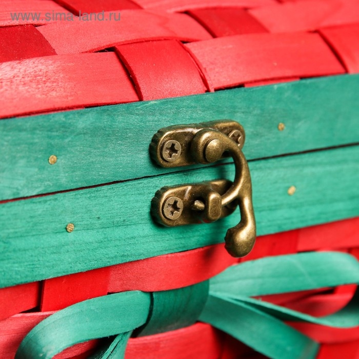 Сундук «Рождественский», с ручкой, 27×16×21 см, шпон Сундук «Рождественский», с ручкой, 27×16×21 см, шпон