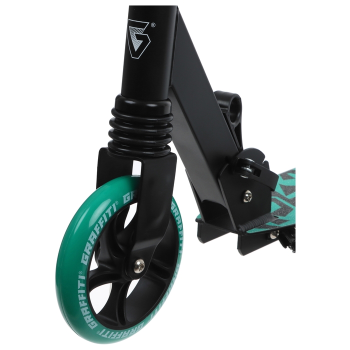 Самокат городской GRAFFITI Comfort Lux 145, колёса PU 145 мм, с передним амортизатором, ABEC 9 Carbon Самокат городской GRAFFITI Comfort Lux 145, колёса PU 145 мм, с передним амортизатором, ABEC 9 Carbon