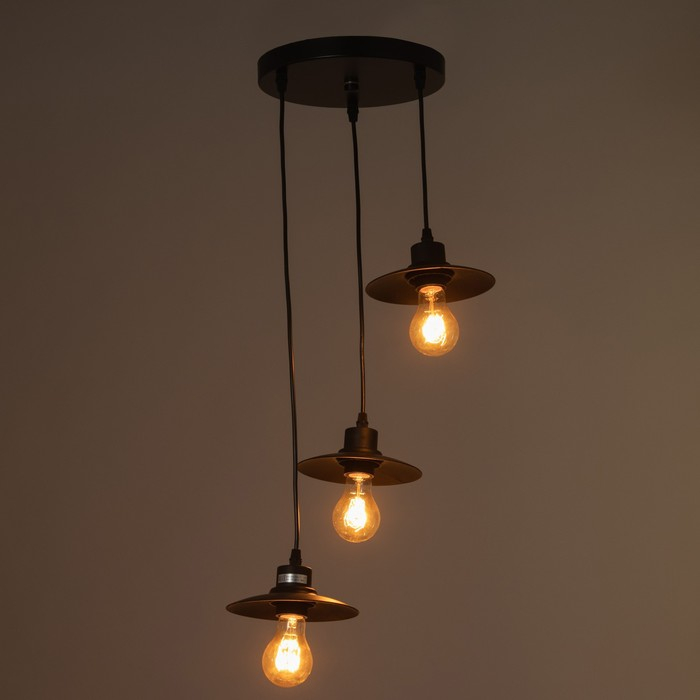 Светильник ЭкономСвет Светильник ЭкономСвет "Артена" 3x40Вт E27 черный 38х26х15-78 см.