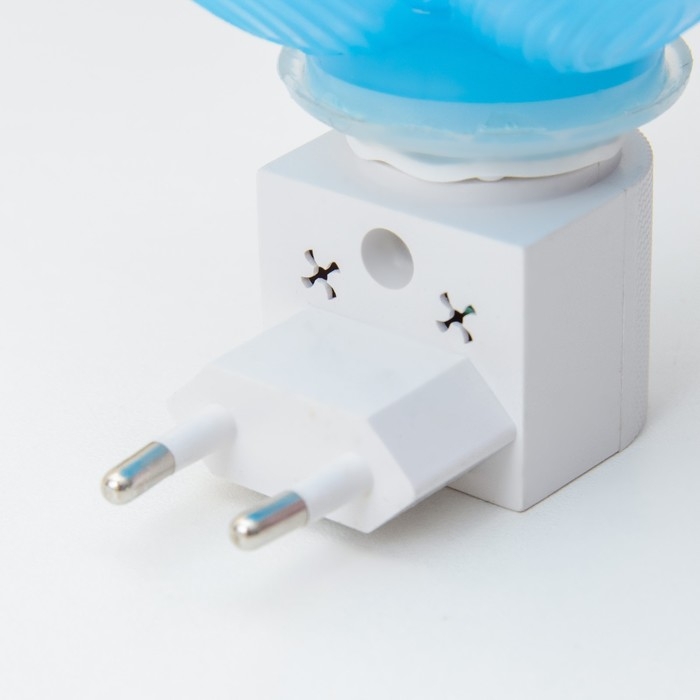 Ночник Ночник "Голубой цветок" LED 8х8х12 см RISALUX