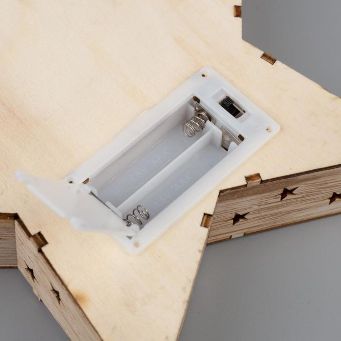 Светодиодная фигура «Звезда с новогодним оленем» 22 × 22 × 4 см, дерево, батарейки АААх2 (не в комплекте), свечение тёплое белое Светодиодная фигура «Звезда с новогодним оленем» 22 × 22 × 4 см, дерево, батарейки АААх2 (не в комплекте), свечение тёплое белое