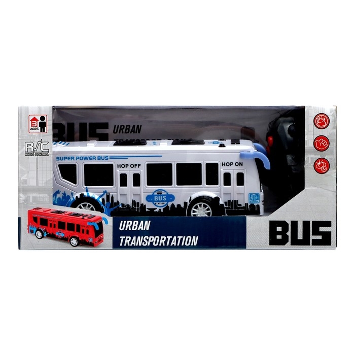 Автобус радиоуправляемый «Городской», 1:40, работает от батареек, цвет белый Автобус радиоуправляемый «Городской», 1:40, работает от батареек, цвет белый