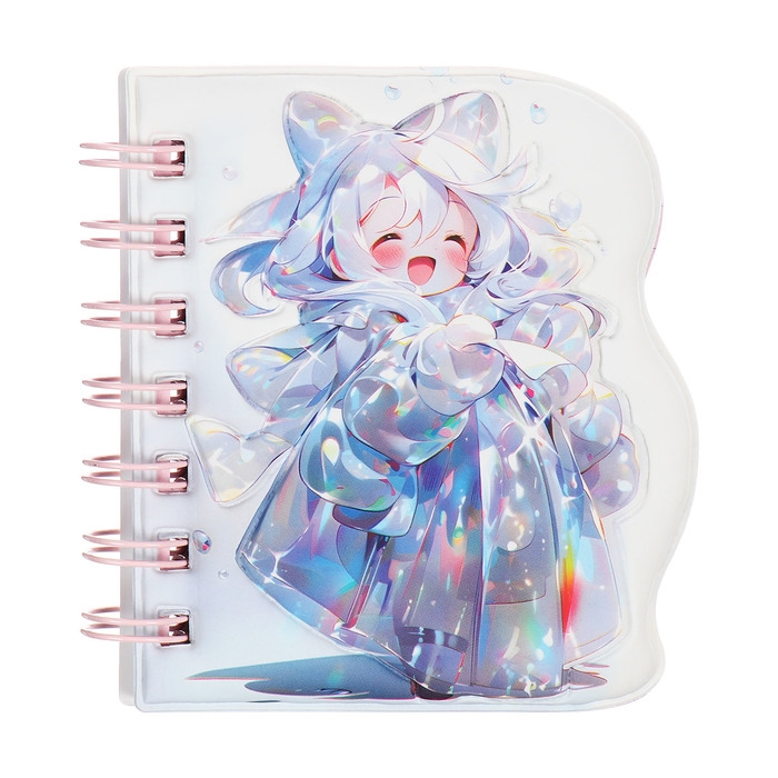 Записная книжка подарочная на гребне 80л,линия, цветной блок,облож.ПВХ 3D Аниме(10,2х10,5см) 10539 Записная книжка подарочная на гребне 80л,линия, цветной блок,облож.ПВХ 3D Аниме(10,2х10,5см) 10539