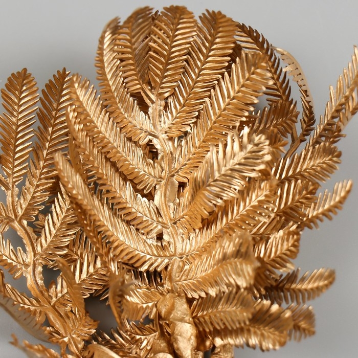 Искусственное растение для творчества "Папоротник" 1 букет = 6 веточек золото 13,5 см