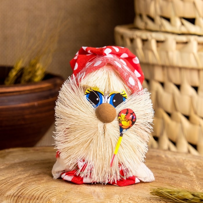 Оберег «Домовой с ложкой», 12 см, микс Оберег «Домовой с ложкой», 12 см, микс