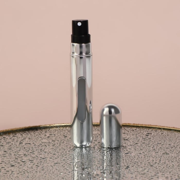 Атомайзер для парфюма, с распылителем, 8 мл, цвет серебристый Атомайзер для парфюма, с распылителем, 8 мл, цвет серебристый