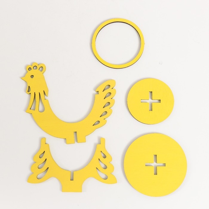 Подставка Пасхальная Подставка Пасхальная "Курочка" 9,5х8,5х8,3 см (набор 5 деталей) жёлтый