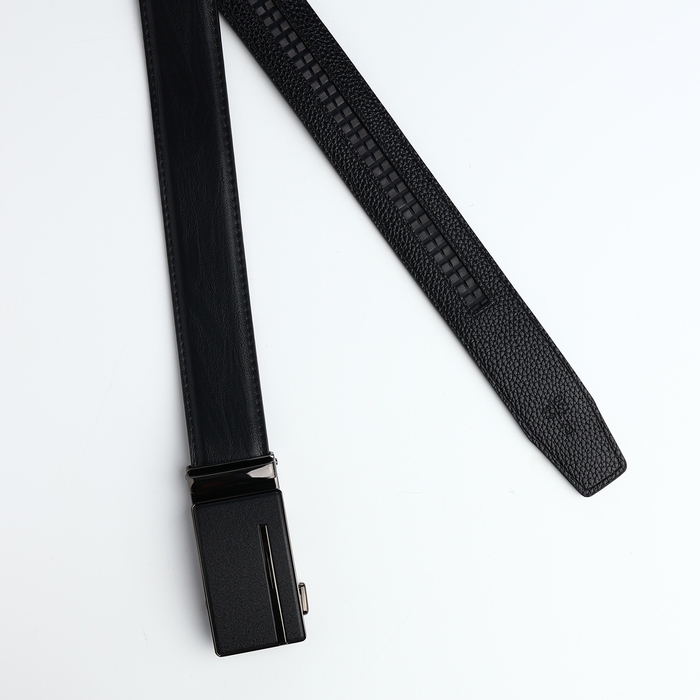Ремень мужской, ширина 3,6 см, винт, пряжка автомат, цвет чёрный Ремень мужской, ширина 3,6 см, винт, пряжка автомат, цвет чёрный