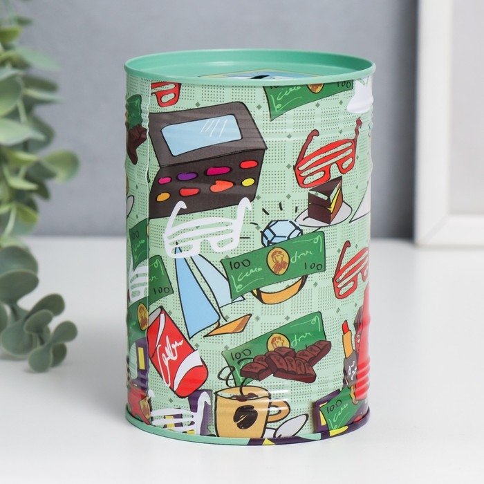 Копилка металл банка Копилка металл банка "Родственники" МИКС 12,5х8,5х8,5 см