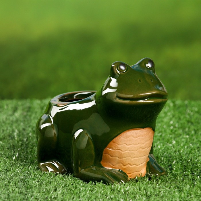 Горшок Горшок "Лягушка" 12х10х9см