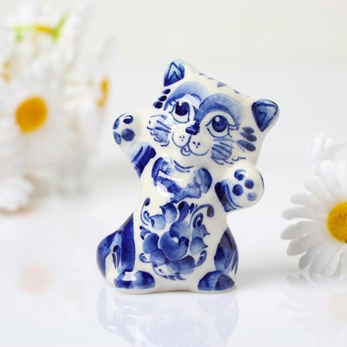 Сувенир «Кот Феликс», 8 см, гжель Сувенир «Кот Феликс», 8 см, гжель