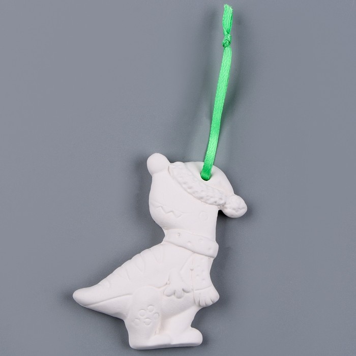 Новый год! Набор елочных украшений под раскраску 4 шт «Динозавры» с подвесом, кисть Новый год! Набор елочных украшений под раскраску 4 шт «Динозавры» с подвесом, кисть