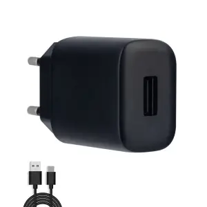 Сетевое зарядное устройство с кабелем USB на Type-C 2.4A C134A HOCO черное