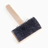 Щетка-пуходёрка деревянная ZOONIK «Кавказец» полукруглая, 100×55 см