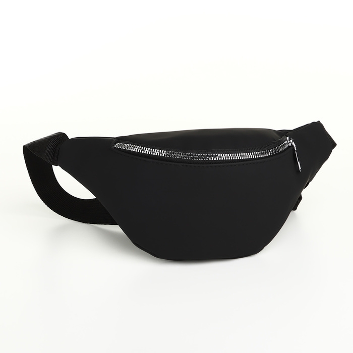 Сумка поясная на молнии, цвет чёрный Сумка поясная на молнии, цвет чёрный