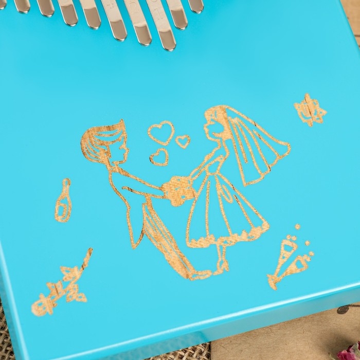 Калимба Music Life 17 нот, синяя, молодожены Калимба Music Life 17 нот, синяя, молодожены