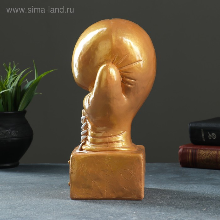 Копилка Копилка "Боксерская перчатка" золотая, 15х12х24см