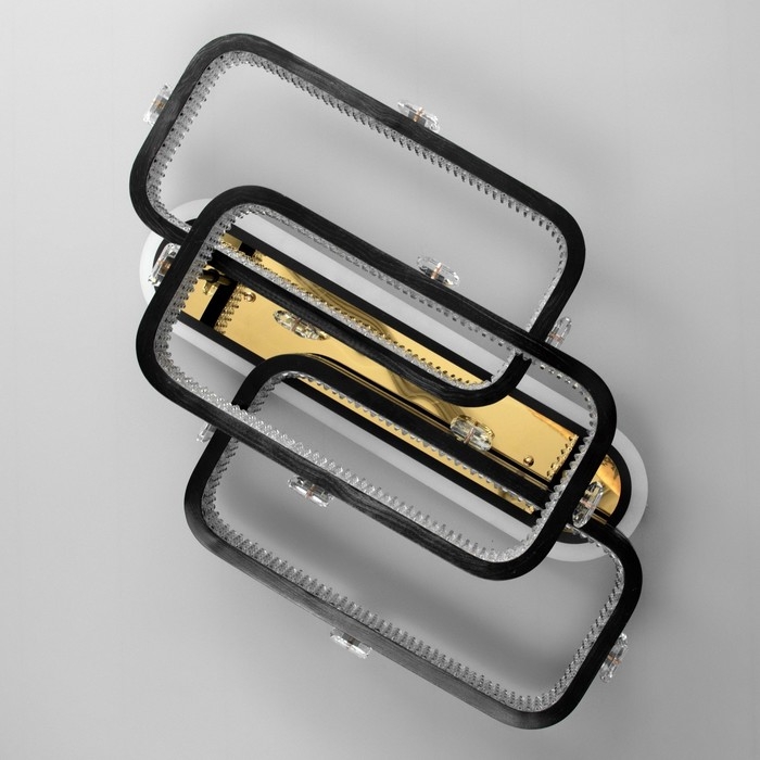 Люстра с ПДУ Люстра с ПДУ "Тильда" 3хLED 132Вт 3000-6000К RGB черный золотой 70х42х16см