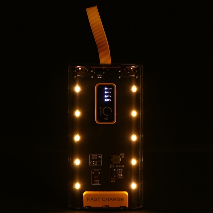 Внешний аккумулятор CRR-32, 10000 мАч, 2USB, Type-C, 2 А, дисплей, чёрный Внешний аккумулятор CRR-32, 10000 мАч, 2USB, Type-C, 2 А, дисплей, чёрный