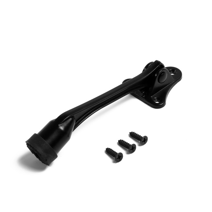 Фиксатор дверной LOCKLAND, Фиксатор дверной LOCKLAND, "козья ножка", цвет черный