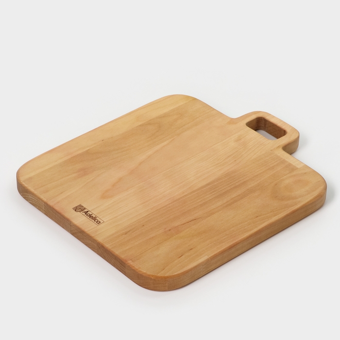 Доска для подачи с ручкой «Авторская», 24×28×1,8 см, массив берёзы, цвет натуральный Доска для подачи с ручкой «Авторская», 24×28×1,8 см, массив берёзы, цвет натуральный