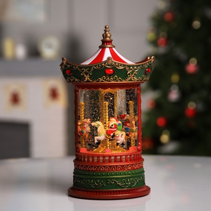 Светодиодная фигура «Карусель» 15.4 × 25 × 15.4 см, пластик, батарейки ААх3 (не в комплекте), USB, свечение тёплое белое Светодиодная фигура «Карусель» 15.4 × 25 × 15.4 см, пластик, батарейки ААх3 (не в комплекте), USB, свечение тёплое белое