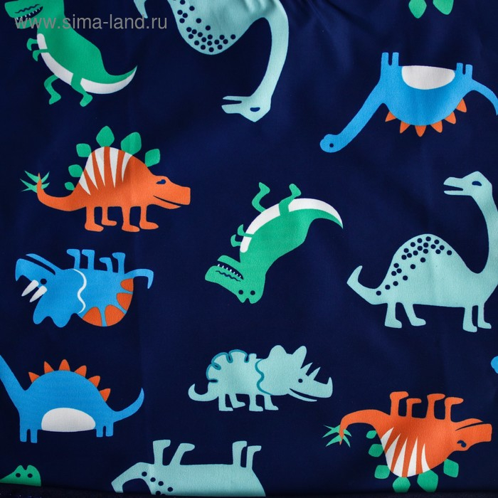 Нагрудник-рубашка для кормления «Динозавры» непромокаемый на липучке, с карманом Нагрудник-рубашка для кормления «Динозавры» непромокаемый на липучке, с карманом