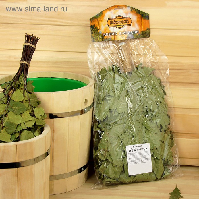 Веник для бани дубовый, 55 см Веник для бани дубовый, 55 см "Элитный" с обмотанной ручкой, объёмный