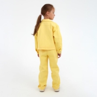 Джинсы для девочки MINAKU: Casual collection KIDS, цвет лимонный, рост 128 см