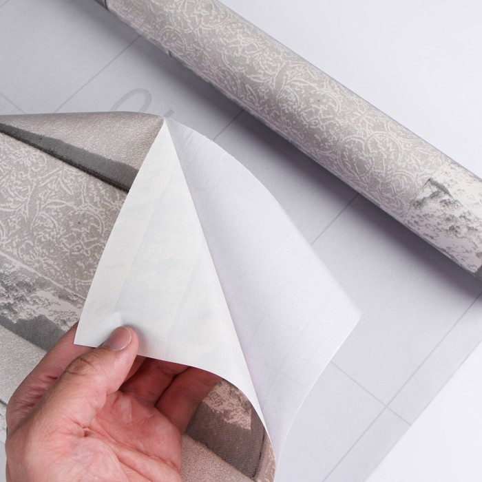 Пленка самоклеящаяся Плитка светлая 10м*45см Пленка самоклеящаяся Плитка светлая 10м*45см