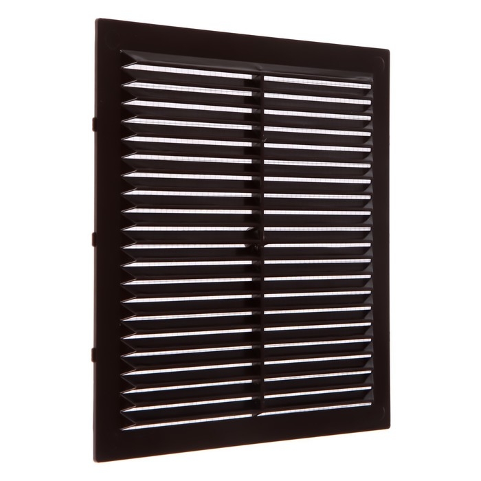 Решетка вентиляционная ZEIN Люкс Л194КР, 194 х 194 мм, с сеткой, неразъемная, коричневая Решетка вентиляционная ZEIN Люкс Л194КР, 194 х 194 мм, с сеткой, неразъемная, коричневая