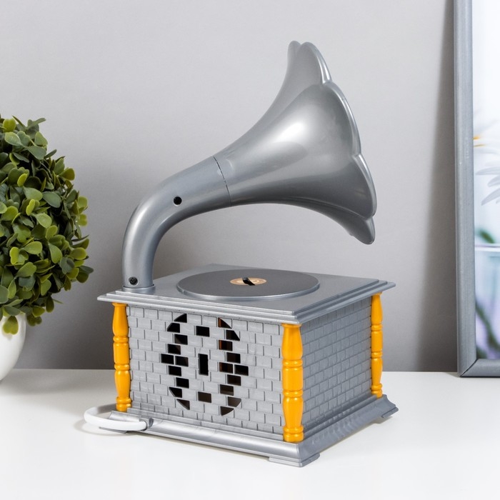 Настольная лампа "Граммофон" E14 10Вт серый 14,5х12,3х24,5 см RISALUX