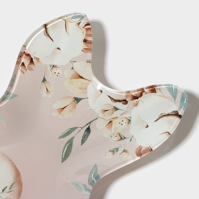 Блюдо стеклянное сервировочное Доляна «Кролик», 21×13,5×1,8 см, цвет розовый Блюдо стеклянное сервировочное Доляна «Кролик», 21×13,5×1,8 см, цвет розовый