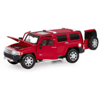 Машина металлическая Hummer H3 1:24 открываются двери, капот, свободный ход колёс, световые и звуковые эффекты