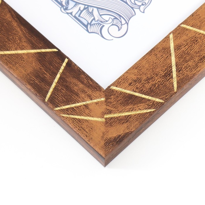 Фоторамка пластик формат А4 Фоторамка пластик формат А4 "Хаос. Прямые линии" под дерево 31,5х24,5 см