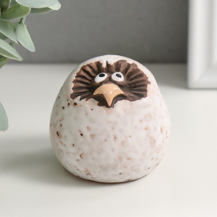 Сувенир керамика Сувенир керамика "Белый совёнок" 5,3х5,4х5,5 см