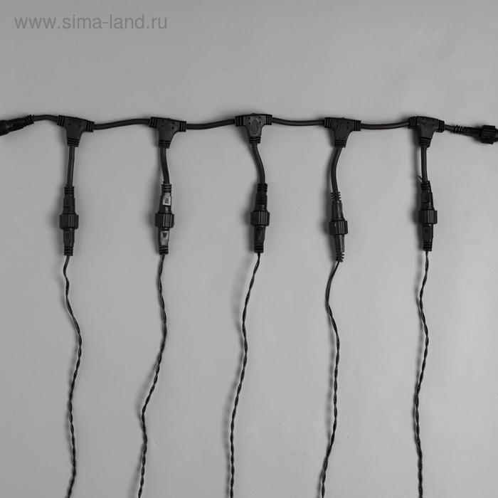 Гирлянда «Клип-лайт» 5 нитей по 20 м, IP44, УМС, тёмная нить, 665 LED, свечение зелёное, 24 В