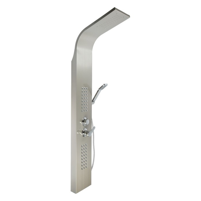 Душевая панель ZEIN S-13, 3-х функциональная, нержавеющая сталь, сатин Душевая панель ZEIN S-13, 3-х функциональная, нержавеющая сталь, сатин